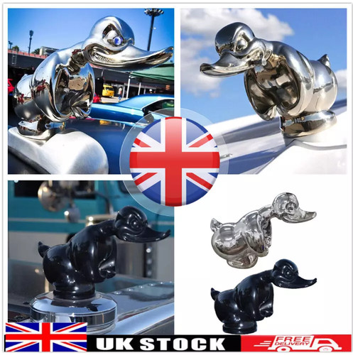 Angry duck hood ornament - duck,
