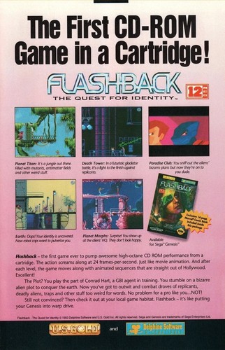 1993 flashback rom sega - flashback, pc