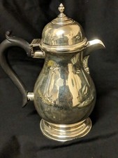 Antique Solid Silver Coffee/Hot Water Pot, Birmingham 1915, 422gE S BARNSLEY