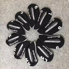 10PCS Golf Iron Covers Headcover for TaylorMade P790 Neoprene Black