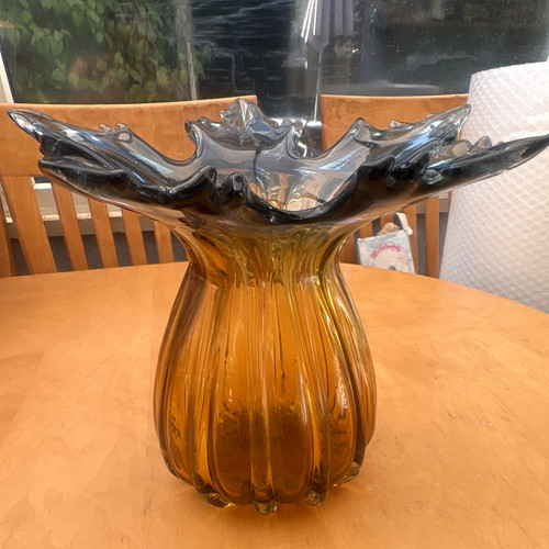 Unmarked amber smoke ruffled - &,