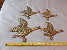 4 x Vintage Brass Wall Hanging