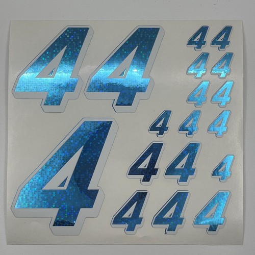Blue star hologram - blue, hologram/white