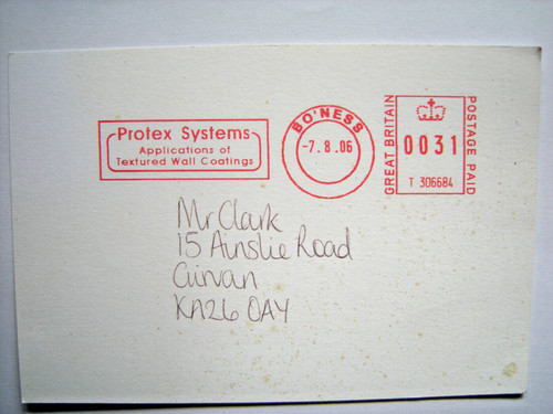Postmark postage meter mark - postmark.,