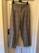 New Top Shop Brown & Black Check Trousers,UK 14
