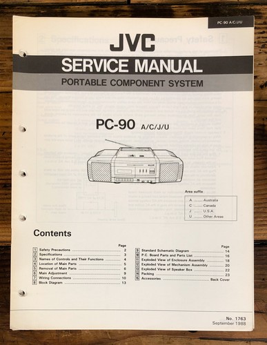 Jvc stereo boombox - pc-90,