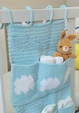 CROCHET PATTERN COPY NAPPY HOLDER ORGANISER HANGING CLOUDS BABY SHOWER #112