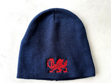 Welsh Dragon Branded Golf Beanie Hat - Navy