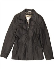 SUB ZERO Womens Leather Jacket UK 14 Medium Black Leather LY10