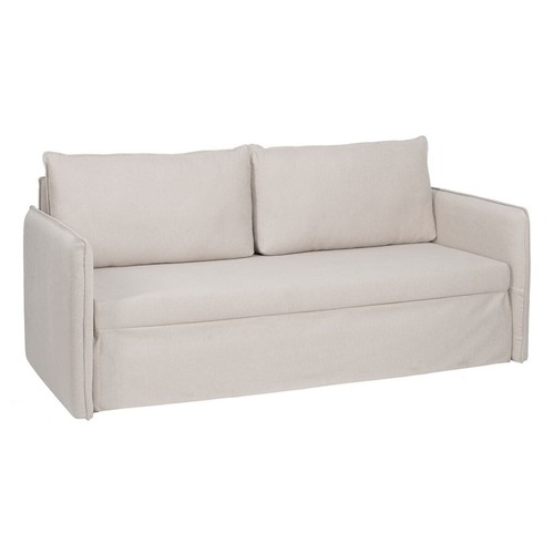 Sofa beige polyester linen 210 - sofa,