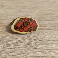 Vintage Scottish Brooch Heather and Antler Horn Segment Nature Jewellery Costume