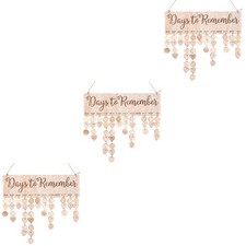  3 Sets Hanging Plaque Birthday Date Reminder Calendar Home Decor