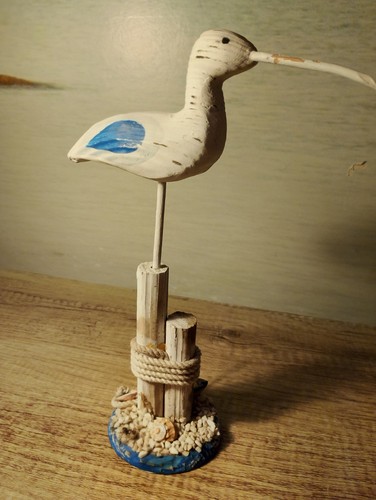 Wooden shabby chic bird - wooden,