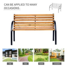 Garden Bench Metal Wooden