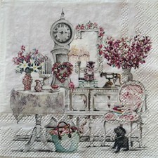 2 x cocktail paper napkins for