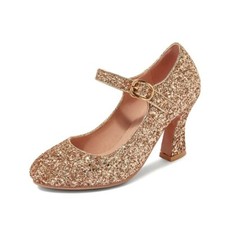 Ladies Ankle Strap Shoes Bling