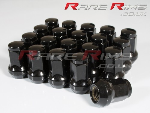 Black hex wheel nuts - hex,