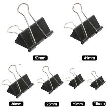 Bulldog Foldback Clips Metal Paper Binder Grip - 19mm, 25mm, 30mm, 41mm, 50mm