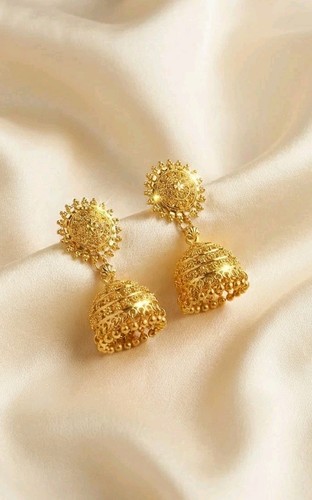 New gold plated earring indian - gold,