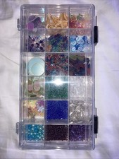 Beads And Sequins - Card Making And Scrapbooking Embellishments In Storage Box