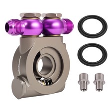 Universal Oil Cooler Filter Sandwich adapter 360° Rotatable Thermostat AN10 New