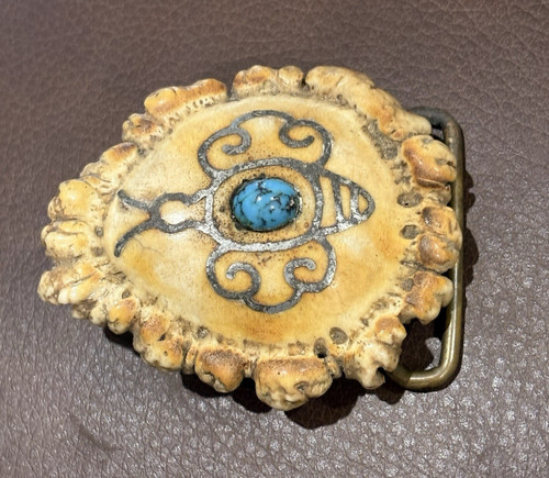 Vintage elk horn - elk, buckle