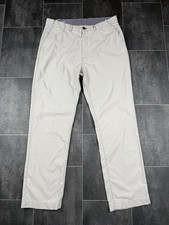 Rohan Chino Pants Mens Cream Flat Front Straight Leg Regular Fit Slash Pocket