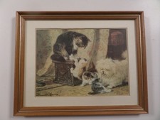 Rare Framed Print of Kittens &