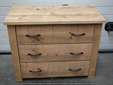 RECLAIMED 3 DRAWER CHEST HAND MADE RUSTIC BESPOKE SIZES COLOURS