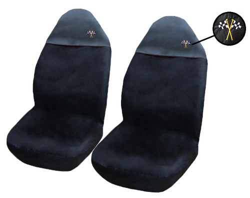Black car seat covers - car,