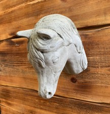 Stone garden horse head - stone, wall