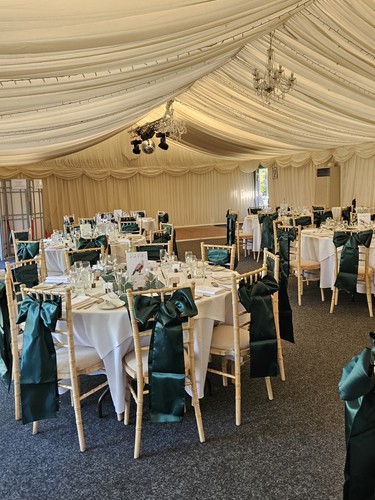Green satin chair sashes - 68,