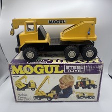 Vintage 1970’s Meccano Yellow Mobile Crane Truck Metal Mogul 3299 With Box