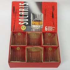 6 x ROCK CRYSTAL ROCK (RCR) Old Fashioned Whiskey Tumblers “SOLARIS”  Open Box 