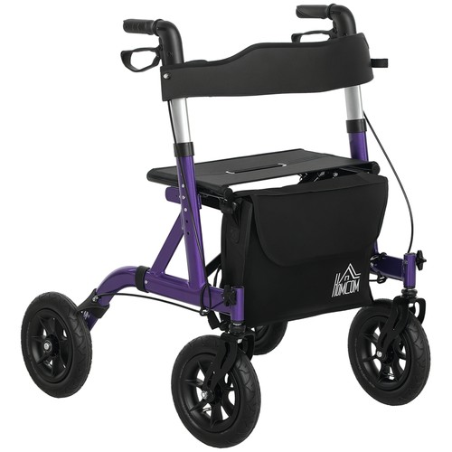 Homcom rollator walker with - rollator,
