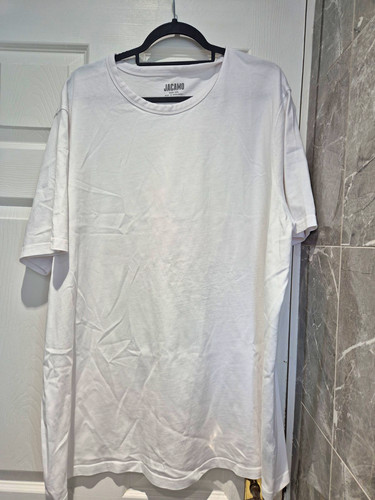 Jacamo white solid crew neck - jacamo,