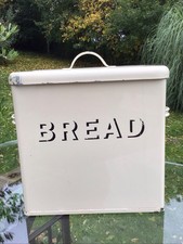 VINTAGE CREAM BREAD BIN, TRADITIONAL FARMHOUSE KITCHENALIA 1940s/50s