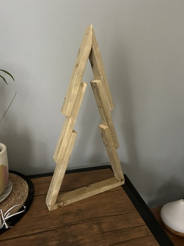 Wooden christmas tree - wooden,