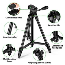 Elikliv Laser Level Tripod Alum Stand Tripod For Rotary Lasers Lightweight 143cm