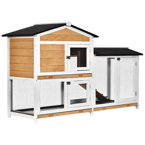 Tier wooden rabbit hutch - rabbit,