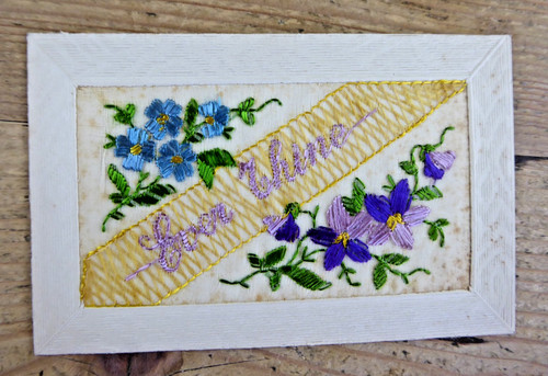 Ww1 patriotic embroidered silk - patriotic,