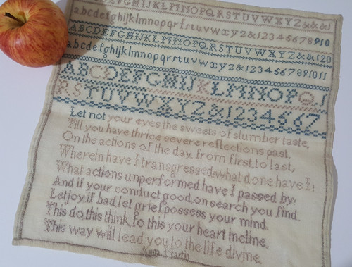 Sampler hand embroidered - sampler, by