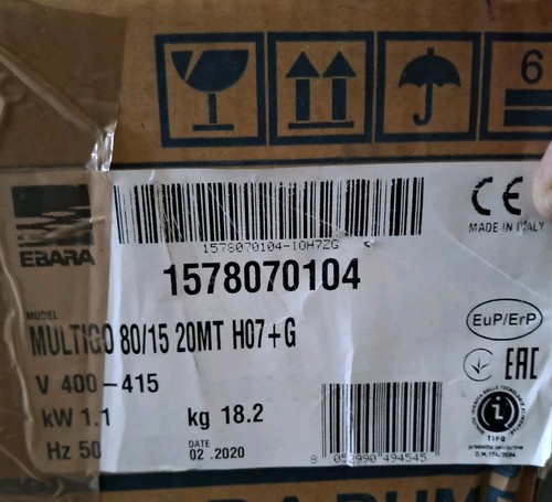 Ebara multigo 20mt three - 20mt,