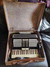 Vintage 60 Bass Accordion Selmer Working With Original Leather Case 