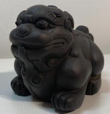 Vintage Chinese Yixing Zisha Fire Kylin Clay Foo Fu Dog Dragon Tea Pet Statue