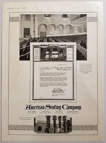 1926 print american seating - 1926,