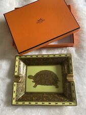Authentic Porcelain Hermes Vintage Ashtray Colourful Turtle Design 