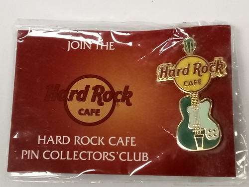 Hard rock cafe guitar pin - rock,