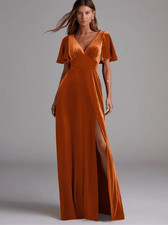 Azazie Kimber burnt orange