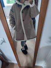 Zara Women's Sheepskin Leather oversized Coat